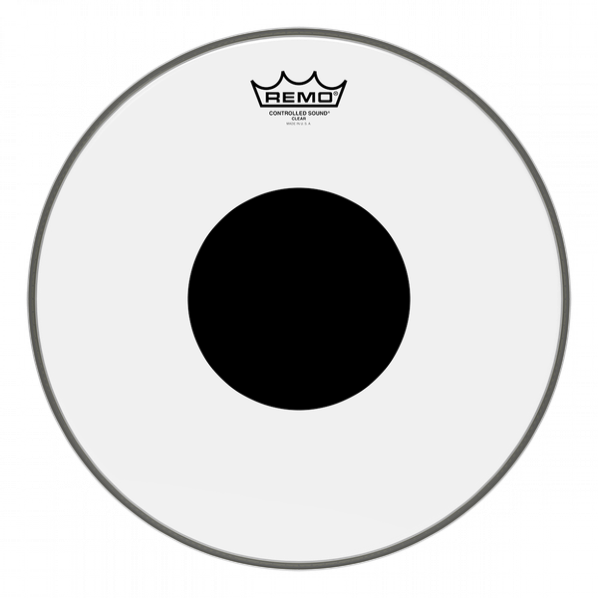 Remo 18" Controlled Sound Clear Bass Black Dot rumpukalvo