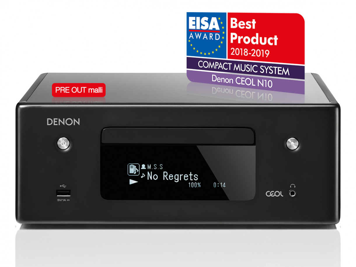 Demo Denon CEOL RCD-N10 mikrosarja preout, musta