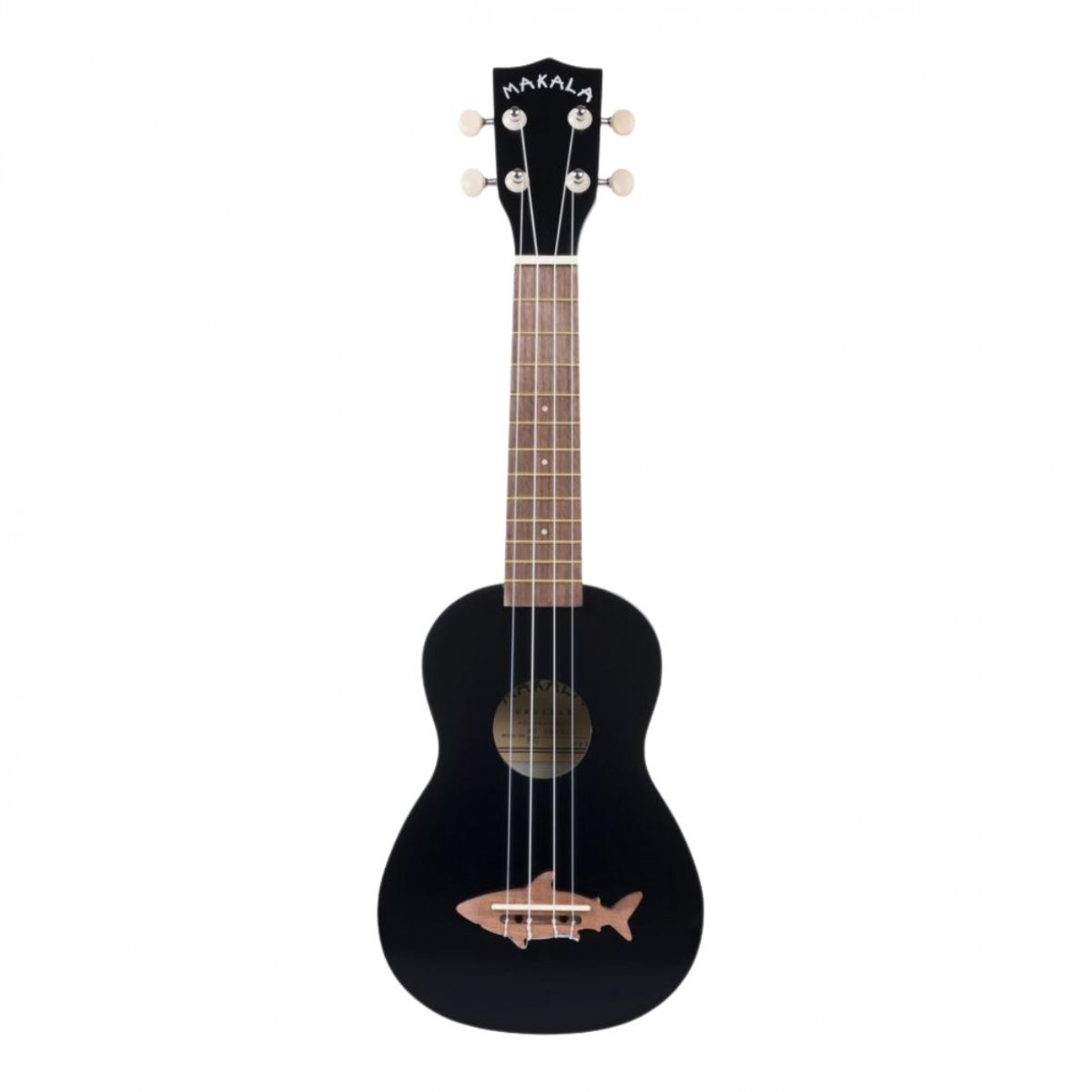 Kala Makala Soprano Shark bridge ukulele, musta